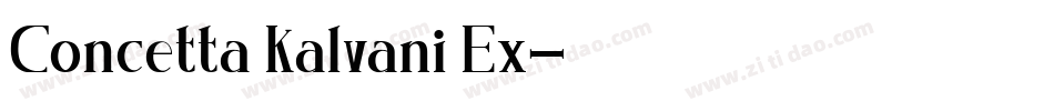 Concetta Kalvani Ex字体转换